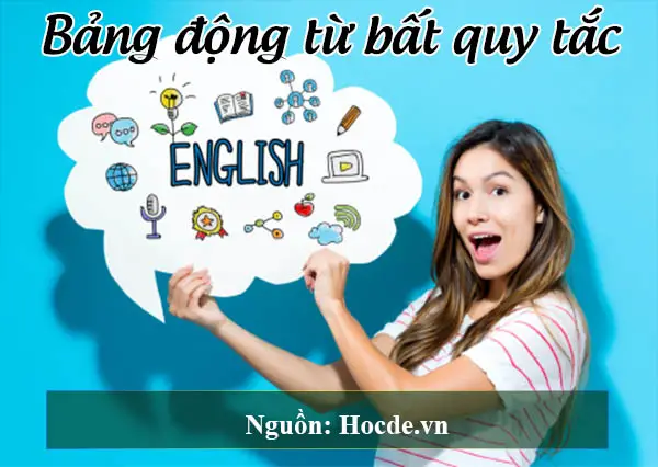 bảng động từ bất quy tắc