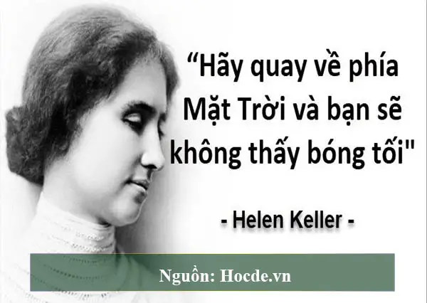 câu nói của diễn giả Helen Keller