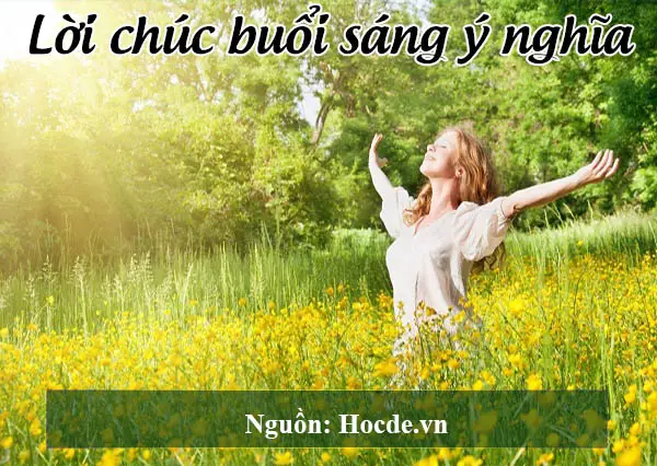 lời chúc buổi sáng