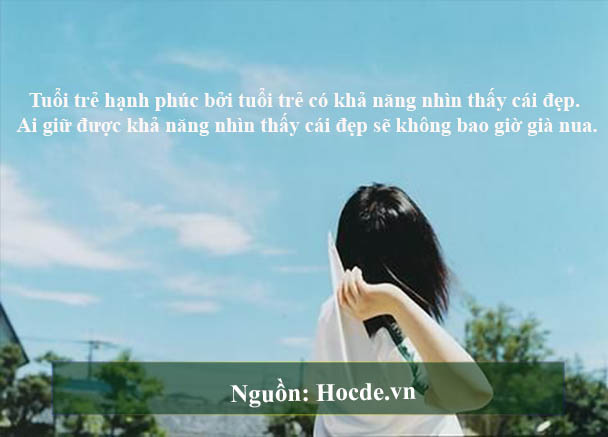 câu nói về thanh xuân