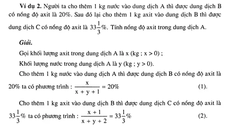 Bài tập Dạng toán có nội dung lý, hóa