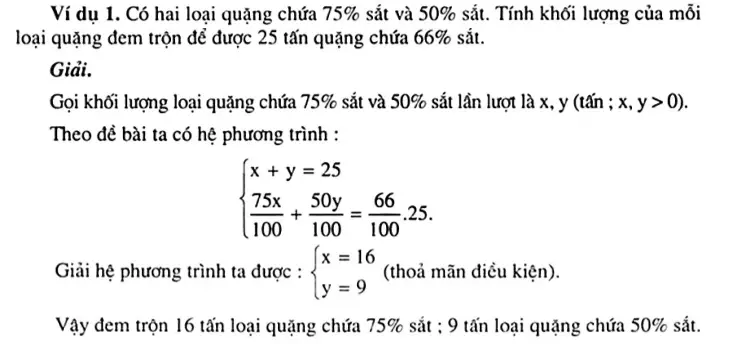 Bài tập Dạng toán có nội dung lý, hóa