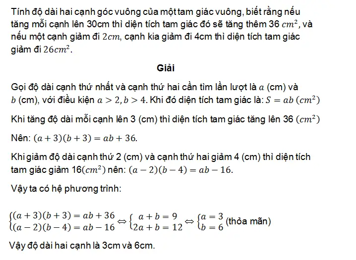 Bài tập giải bài toán bằng cách lập hệ phương trình