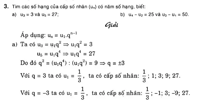 Bài tập về cấp số nhân