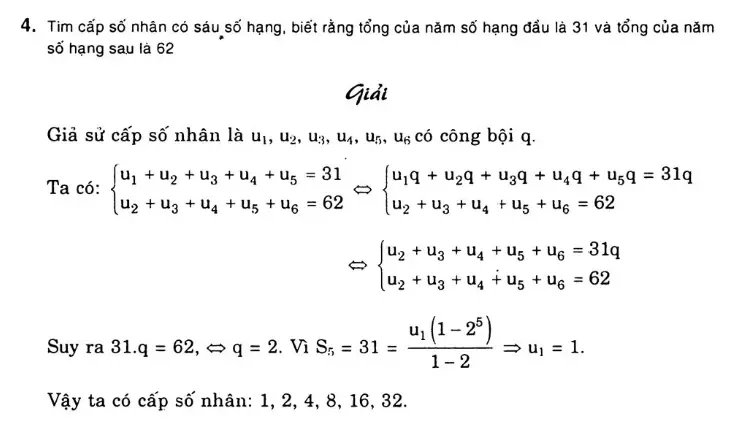 Bài tập về cấp số nhân