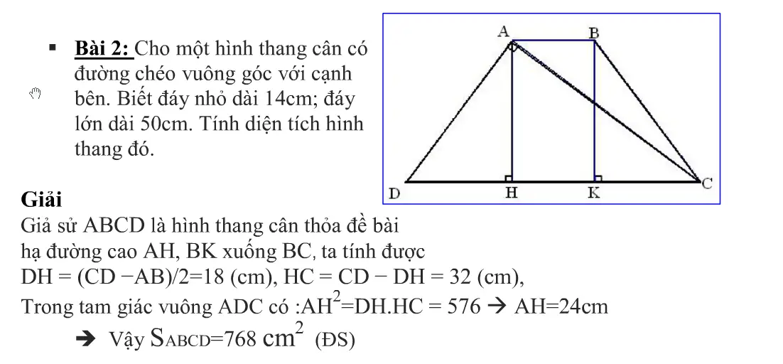 Bài tập về hình thang vuông 