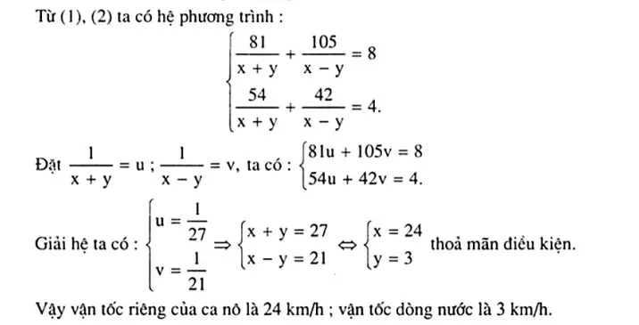 Bài tập Dạng toán chuyển động