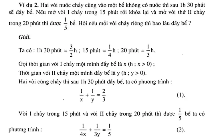 Dạng toán làm chung công việc bài tập