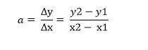 Hệ số góc của phương trình đường thẳng 1