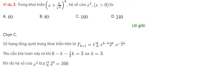 Tìm số hạng thứ k trong khai triển nhị thức Newton