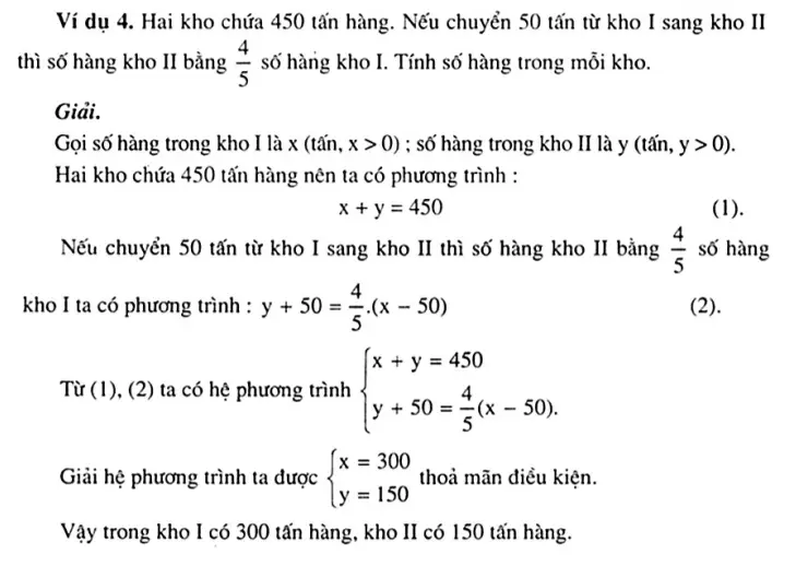 Ví dụ về bài toán về quan hệ giữa các số